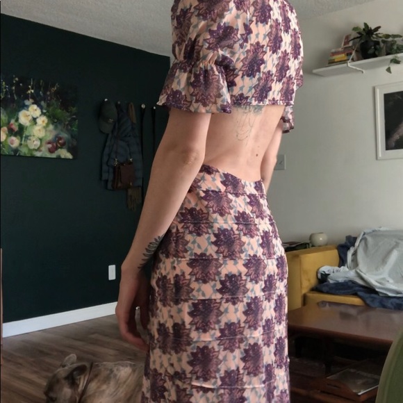 For Love & Lemons maxi dress. XS. Floral/purple - Picture 3 of 6